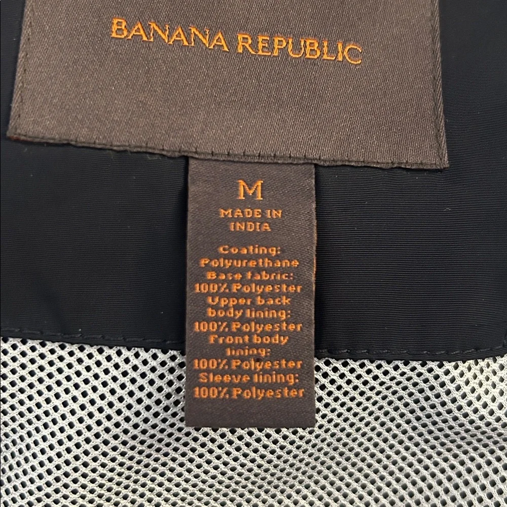 Banana Republic Men's Navy Blue Full Zip Long Sleeve Lightweight Jacket Size Med